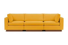 Taylor Plush 3pc Modular Sofa :: Leg Finish: Pecan
