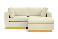 Taylor Plush 3pc Modular Reversible Chaise Sofa :: Leg Finish: Natural