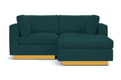 Taylor Plush 3pc Modular Reversible Chaise Sofa :: Leg Finish: Natural