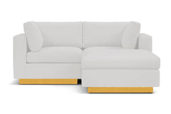 Taylor Plush 3pc Modular Reversible Chaise Sofa :: Leg Finish: Natural