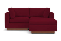 Taylor Plush 3pc Modular Reversible Chaise Sofa :: Leg Finish: Pecan