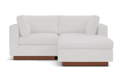 Taylor Plush 3pc Modular Reversible Chaise Sofa :: Leg Finish: Pecan