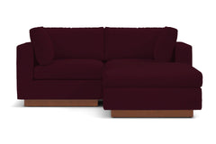 Taylor Plush 3pc Modular Reversible Chaise Sofa :: Leg Finish: Pecan