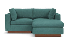 Taylor Plush 3pc Modular Reversible Chaise Sofa :: Leg Finish: Pecan