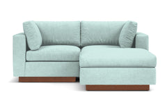 Taylor Plush 3pc Modular Reversible Chaise Sofa :: Leg Finish: Pecan