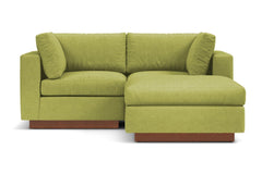 Taylor Plush 3pc Modular Reversible Chaise Sofa :: Leg Finish: Pecan