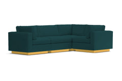 Taylor Plush 4pc Modular L-Sectional Sofa :: Leg Finish: Natural