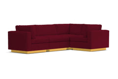 Taylor Plush 4pc Modular L-Sectional Sofa :: Leg Finish: Natural