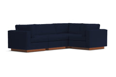 Taylor Plush 4pc Modular L-Sectional Sofa :: Leg Finish: Pecan