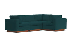 Taylor Plush 4pc Modular L-Sectional Sofa :: Leg Finish: Pecan