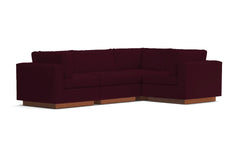 Taylor Plush 4pc Modular L-Sectional Sofa :: Leg Finish: Pecan