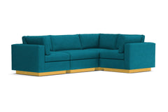 Taylor Plush 4pc Modular L-Sectional Sofa :: Leg Finish: Natural