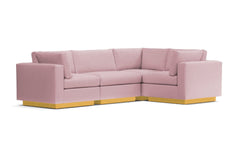 Taylor Plush 4pc Modular L-Sectional Sofa :: Leg Finish: Natural