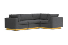 Taylor Plush 4pc Modular L-Sectional Sofa :: Leg Finish: Natural