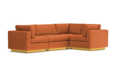 Taylor Plush 4pc Modular L-Sectional Sofa :: Leg Finish: Natural