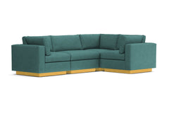 Taylor Plush 4pc Modular L-Sectional Sofa :: Leg Finish: Natural