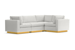 Taylor Plush 4pc Modular L-Sectional Sofa :: Leg Finish: Natural