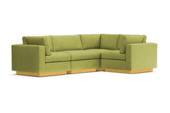 Taylor Plush 4pc Modular L-Sectional Sofa :: Leg Finish: Natural