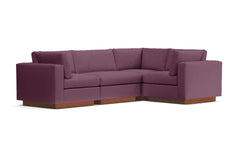 Taylor Plush 4pc Modular L-Sectional Sofa :: Leg Finish: Pecan