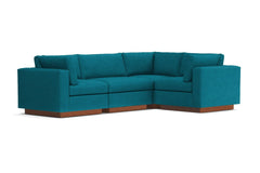 Taylor Plush 4pc Modular L-Sectional Sofa :: Leg Finish: Pecan