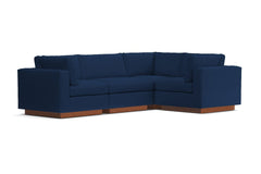 Taylor Plush 4pc Modular L-Sectional Sofa :: Leg Finish: Pecan