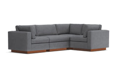 Taylor Plush 4pc Modular L-Sectional Sofa :: Leg Finish: Pecan