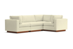 Taylor Plush 4pc Modular L-Sectional Sofa :: Leg Finish: Pecan