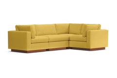 Taylor Plush 4pc Modular L-Sectional Sofa :: Leg Finish: Pecan