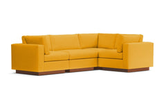 Taylor Plush 4pc Modular L-Sectional Sofa :: Leg Finish: Pecan