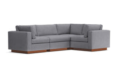 Taylor Plush 4pc Modular L-Sectional Sofa :: Leg Finish: Pecan