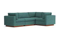 Taylor Plush 4pc Modular L-Sectional Sofa :: Leg Finish: Pecan