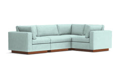 Taylor Plush 4pc Modular L-Sectional Sofa :: Leg Finish: Pecan