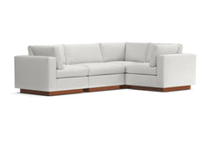 Taylor Plush 4pc Modular L-Sectional Sofa :: Leg Finish: Pecan
