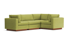 Taylor Plush 4pc Modular L-Sectional Sofa :: Leg Finish: Pecan