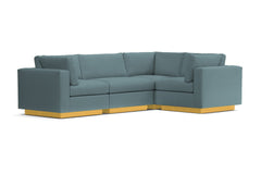 Taylor Plush 4pc Modular L-Sectional Sofa :: Leg Finish: Natural