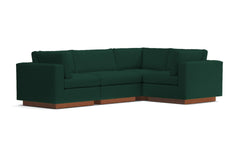 Taylor Plush 4pc Modular L-Sectional Sofa :: Leg Finish: Pecan