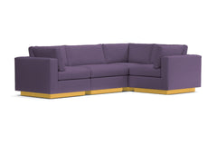 Taylor Plush 4pc Modular L-Sectional Sofa :: Leg Finish: Natural