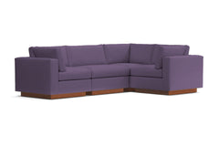 Taylor Plush 4pc Modular L-Sectional Sofa :: Leg Finish: Pecan