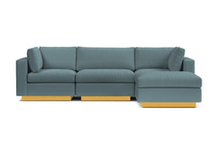 Taylor Plush 4pc Modular Chaise Sectional Sofa :: Leg Finish: Natural