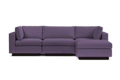 Taylor Plush 4pc Modular Chaise Sectional Sofa :: Leg Finish: Espresso