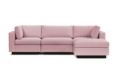 Taylor Plush 4pc Modular Chaise Sectional Sofa :: Leg Finish: Espresso