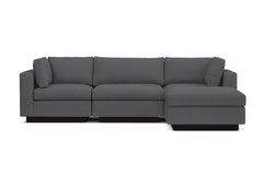 Taylor Plush 4pc Modular Chaise Sectional Sofa :: Leg Finish: Espresso