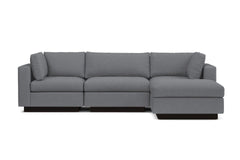 Taylor Plush 4pc Modular Chaise Sectional Sofa :: Leg Finish: Espresso
