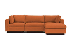 Taylor Plush 4pc Modular Chaise Sectional Sofa :: Leg Finish: Espresso