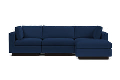 Taylor Plush 4pc Modular Chaise Sectional Sofa :: Leg Finish: Espresso
