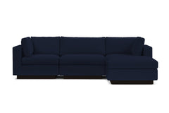 Taylor Plush 4pc Modular Chaise Sectional Sofa :: Leg Finish: Espresso