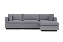 Taylor Plush 4pc Modular Chaise Sectional Sofa :: Leg Finish: Espresso