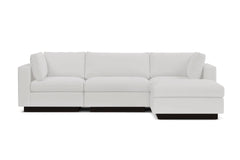Taylor Plush 4pc Modular Chaise Sectional Sofa :: Leg Finish: Espresso