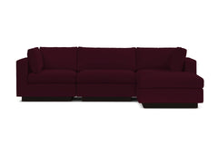 Taylor Plush 4pc Modular Chaise Sectional Sofa :: Leg Finish: Espresso