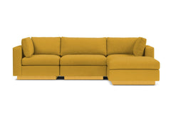 Taylor Plush 4pc Modular Chaise Sectional Sofa :: Leg Finish: Natural
